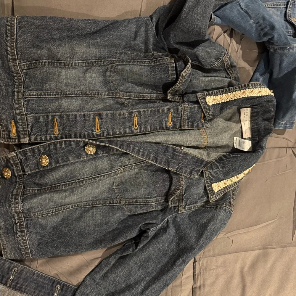 Christopher & Banks Blue Jean Jackets and skirt for Women - Picture 11 of 12